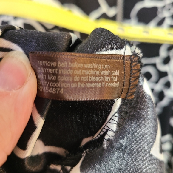 The Limited Black Floral Dress, Yellow Belt, 4 - Picture 10 of 10